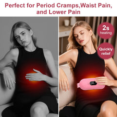 HZD cordless heating pad on back supports active use without wires