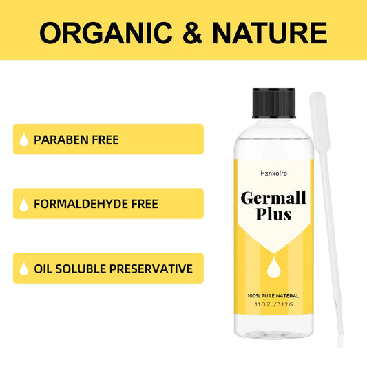 Hznxolrc Germall Plus bottle closeup with texture-safe formula.