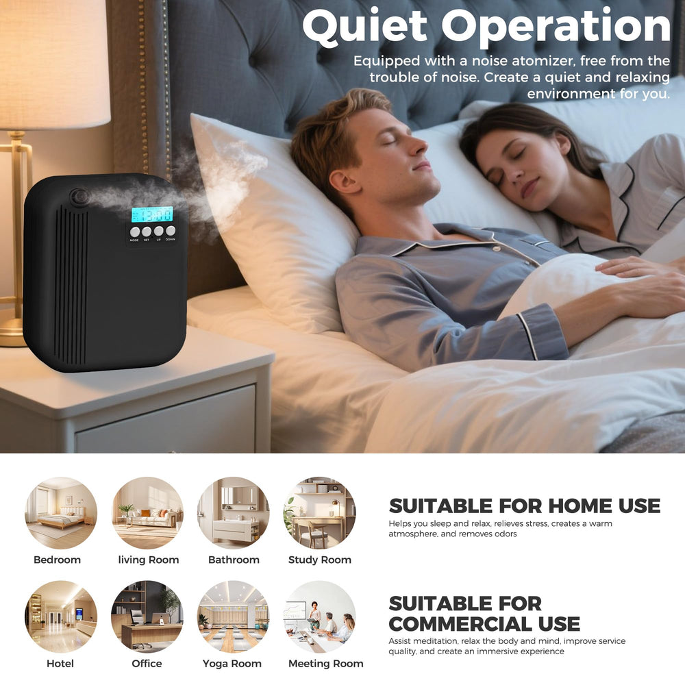 HZQVA Hotel Collection Diffuser 1000-1500m3 coverage supports large rooms and spaces.