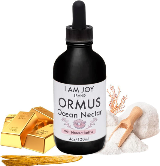 I Am Joy co. Ormus Ocean Nectar bottle with premium mineral blend for daily use.
