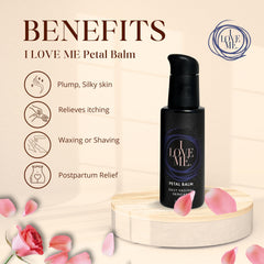 I LOVE ME Petal Balm dermatology-tested cosmetic product.
