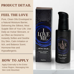 I LOVE ME Petal Balm offers menopause comfort and moisture.