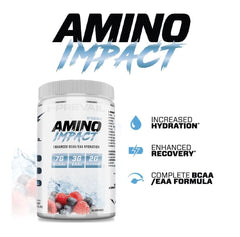 I-Prevail Amino Impact mixed drink in glass for endurance support