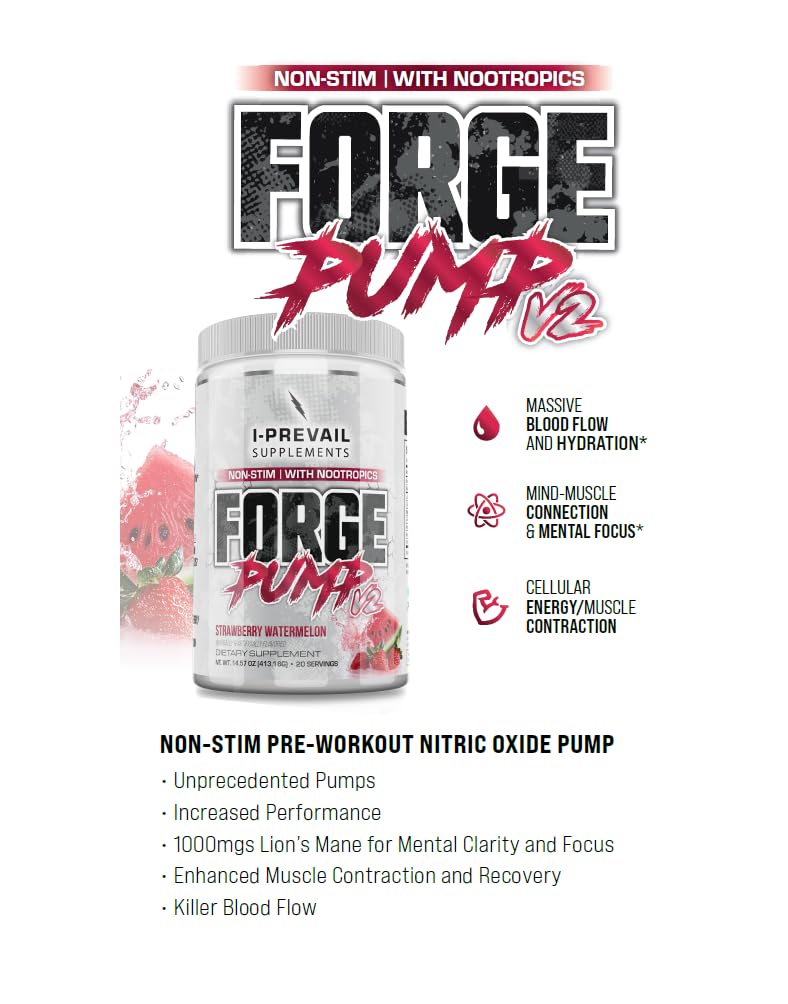I-Prevail Forge Pump V2 blue-xplosion serving showcasing hydration and blood flow support