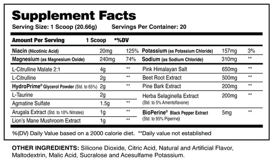 I-Prevail Forge Pump V2 grape powder jar highlights high citrulline content for pumps and endurance