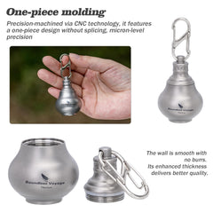iBasingo one-piece CNC titanium bottle offers smooth walls.