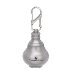 iBasingo titanium mini pill bottle keychain keeps meds handy on the go.