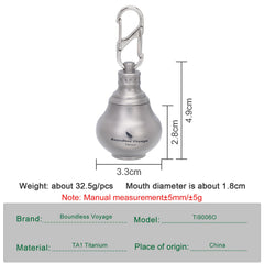 iBasingo titanium storage bottle with waterproof seal protects contents.