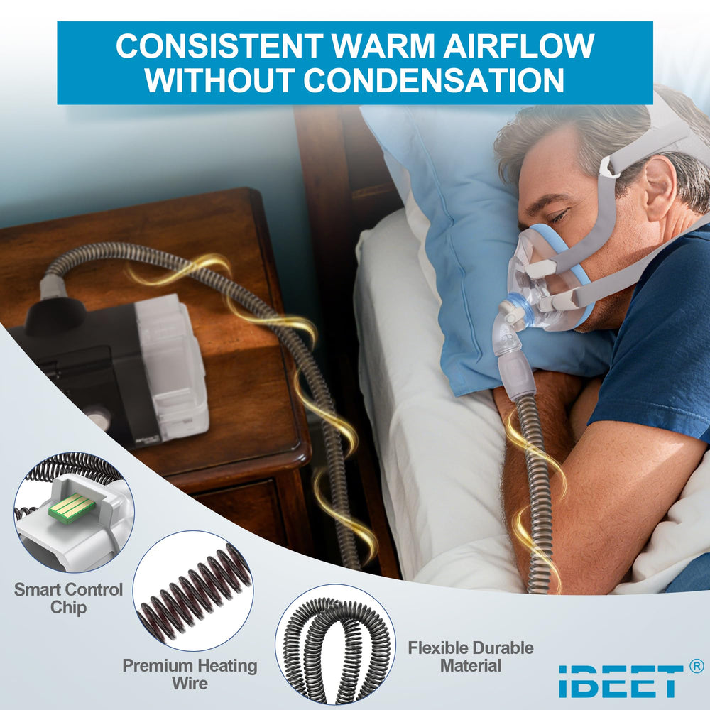 IBEET Climate-Line hose with 22mm mask connector for secure fit