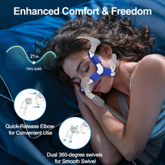 IBEET flexible frame with dual 360-degree swivels supports natural sleep movement.