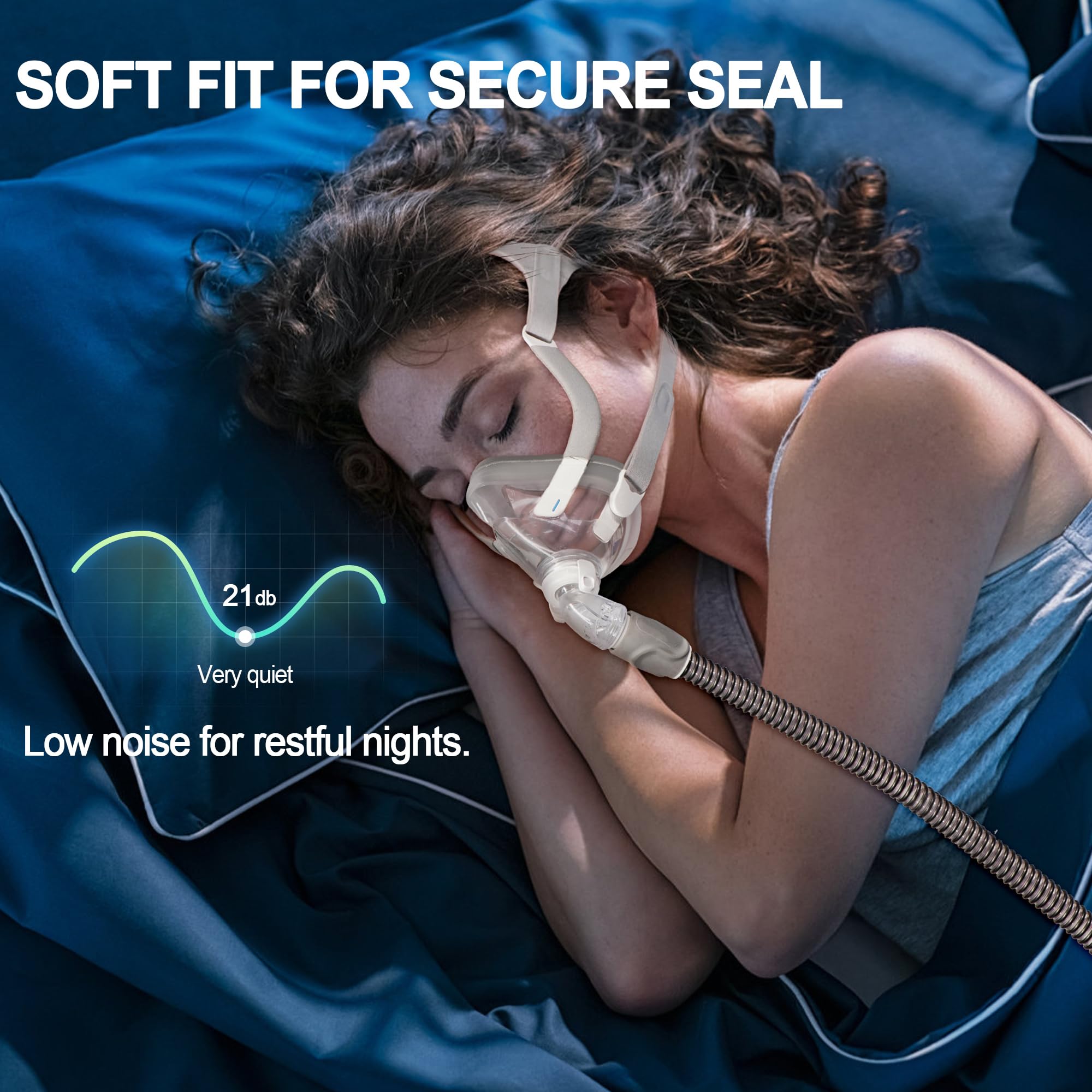 IBEET cushion being wiped with CPAP wipes for easy cleaning.