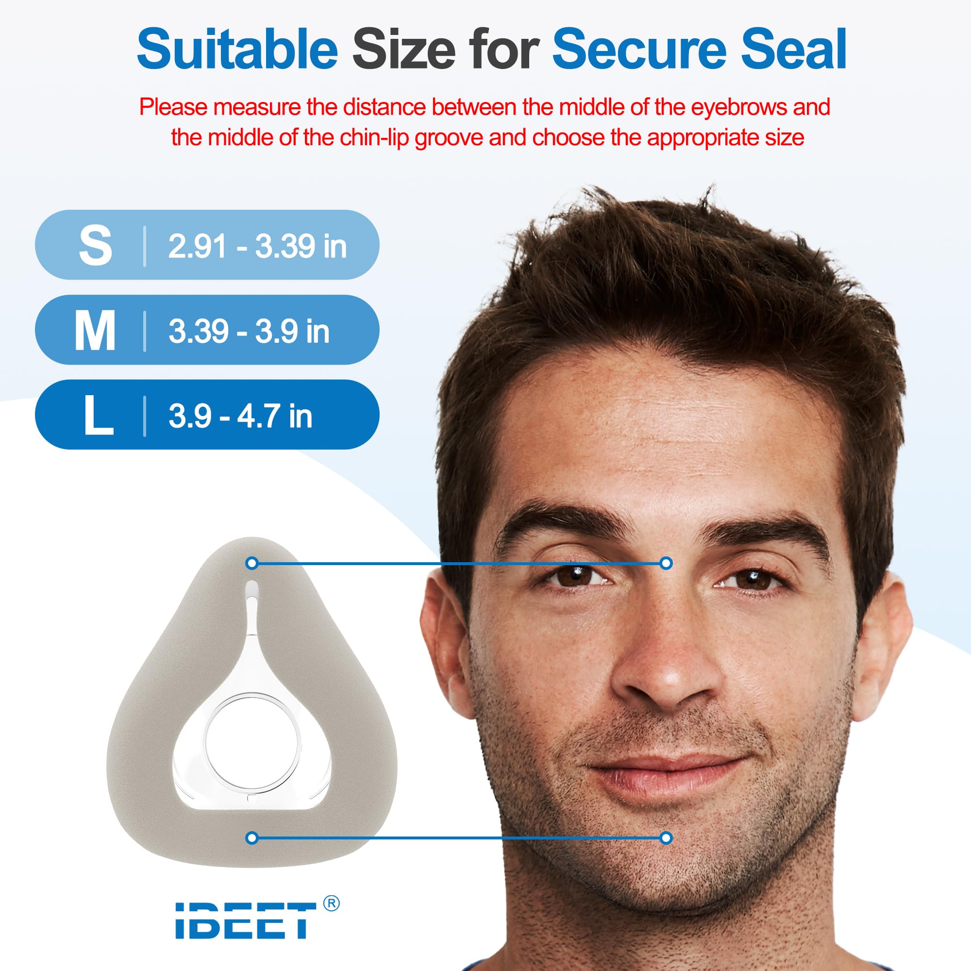 IBEET F20 CPAP-cleaning friendly, wipe or gentle wash