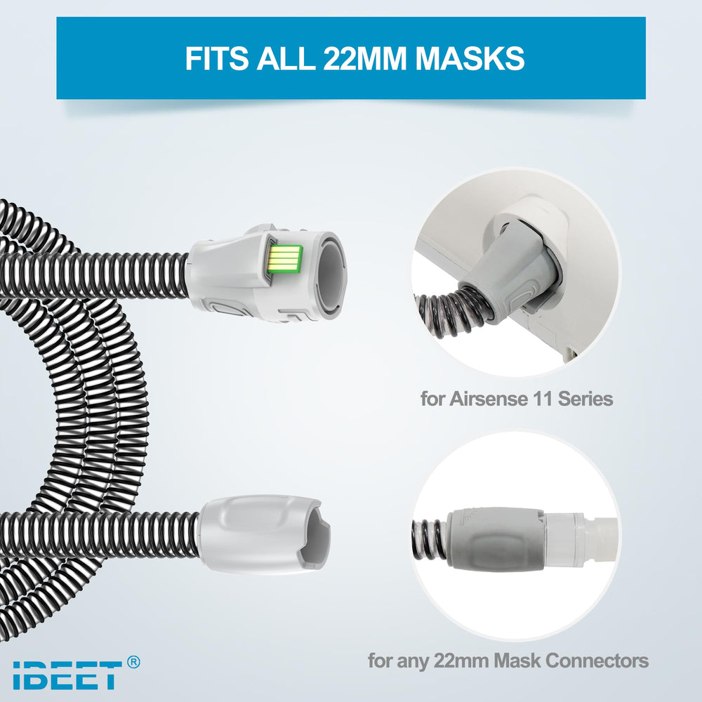 IBEET compatible hose with Climate-Line and AirSense 11 series connectors.