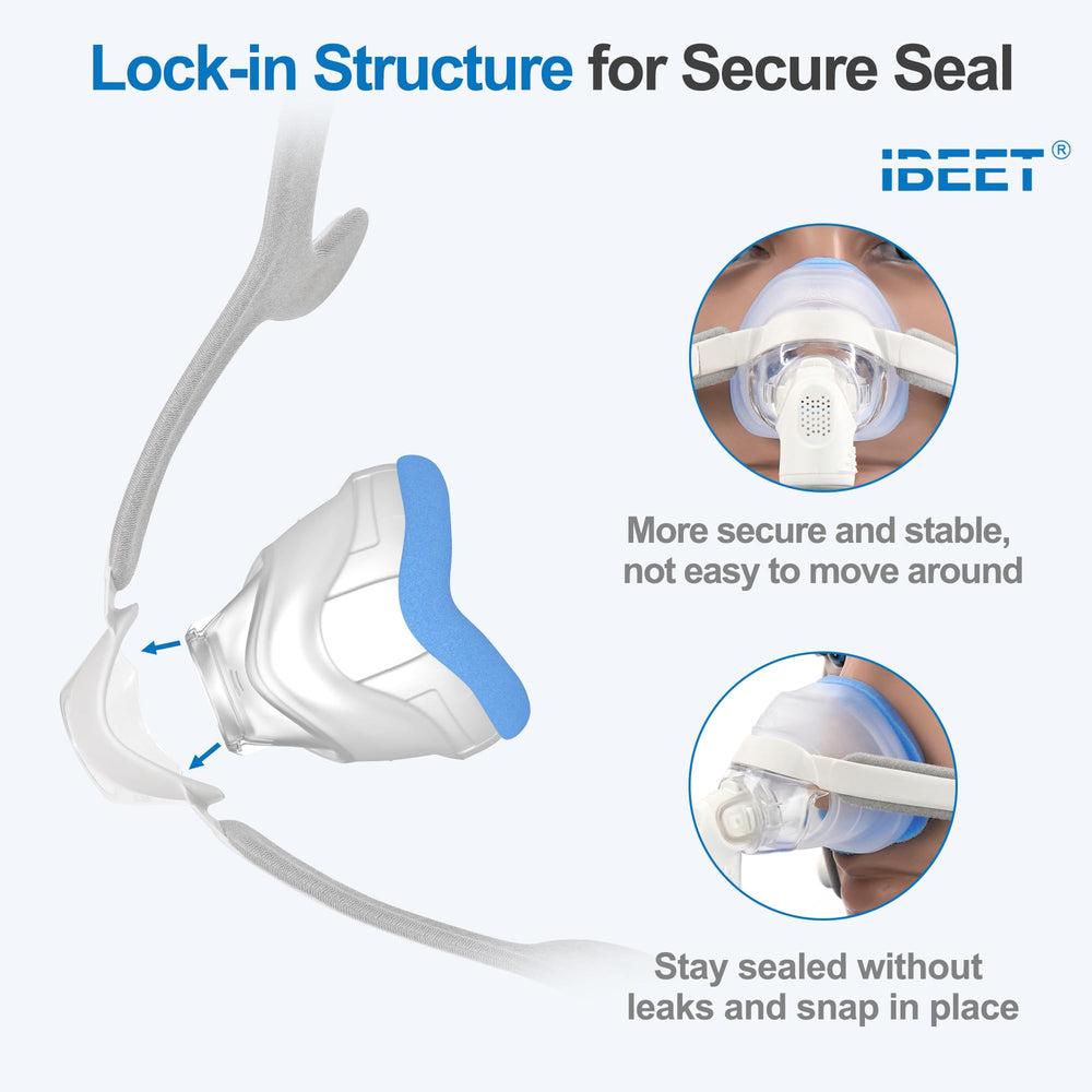 IBEET side-sleeper friendly cushion rests lightly on the face