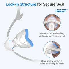 IBEET side-sleeper friendly cushion rests lightly on the face