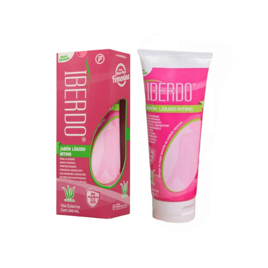 IBERDO balance bottle pour—gentle daily-use formula for intimate care.