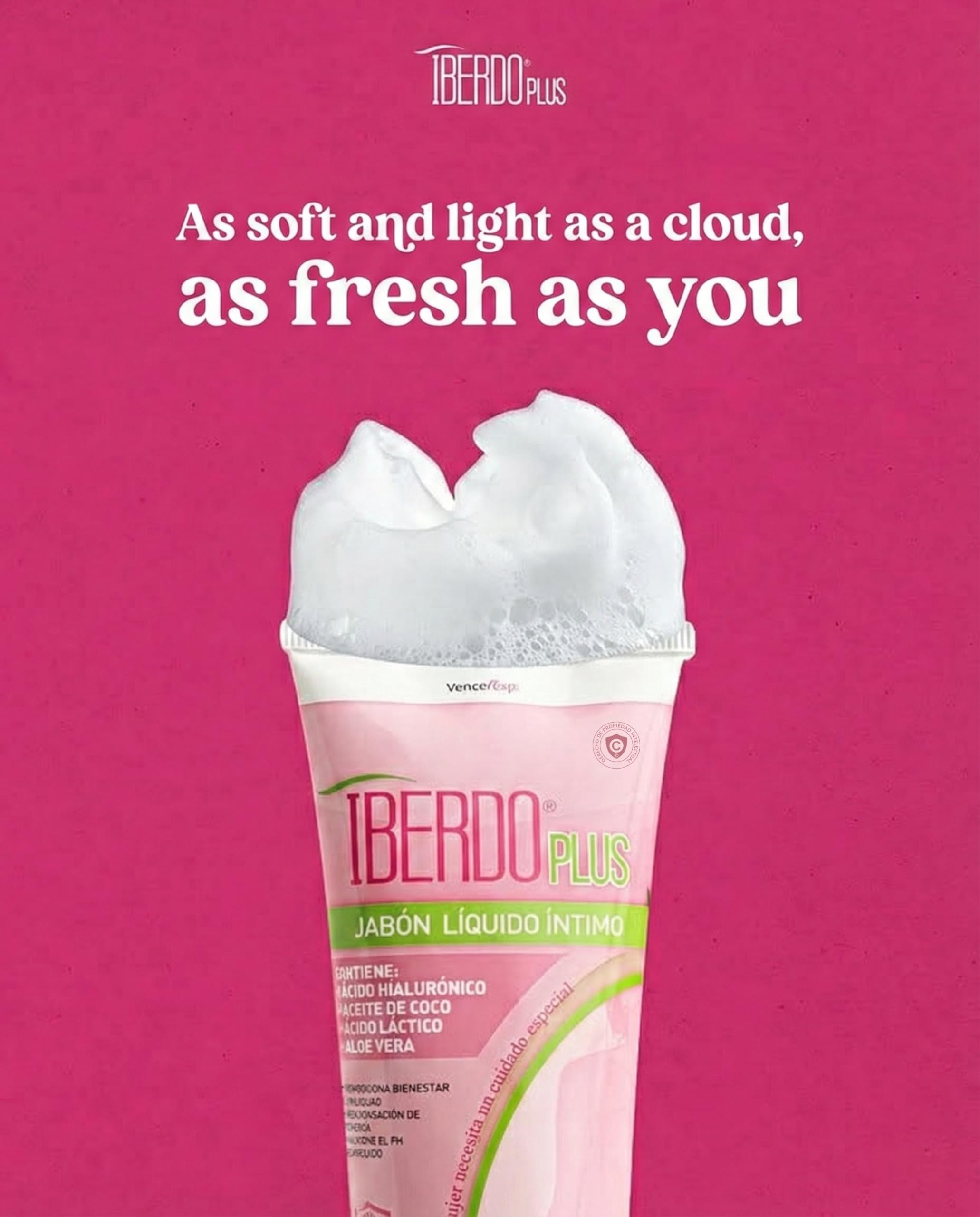 IBERDO PLUS label closeup highlights the product name.