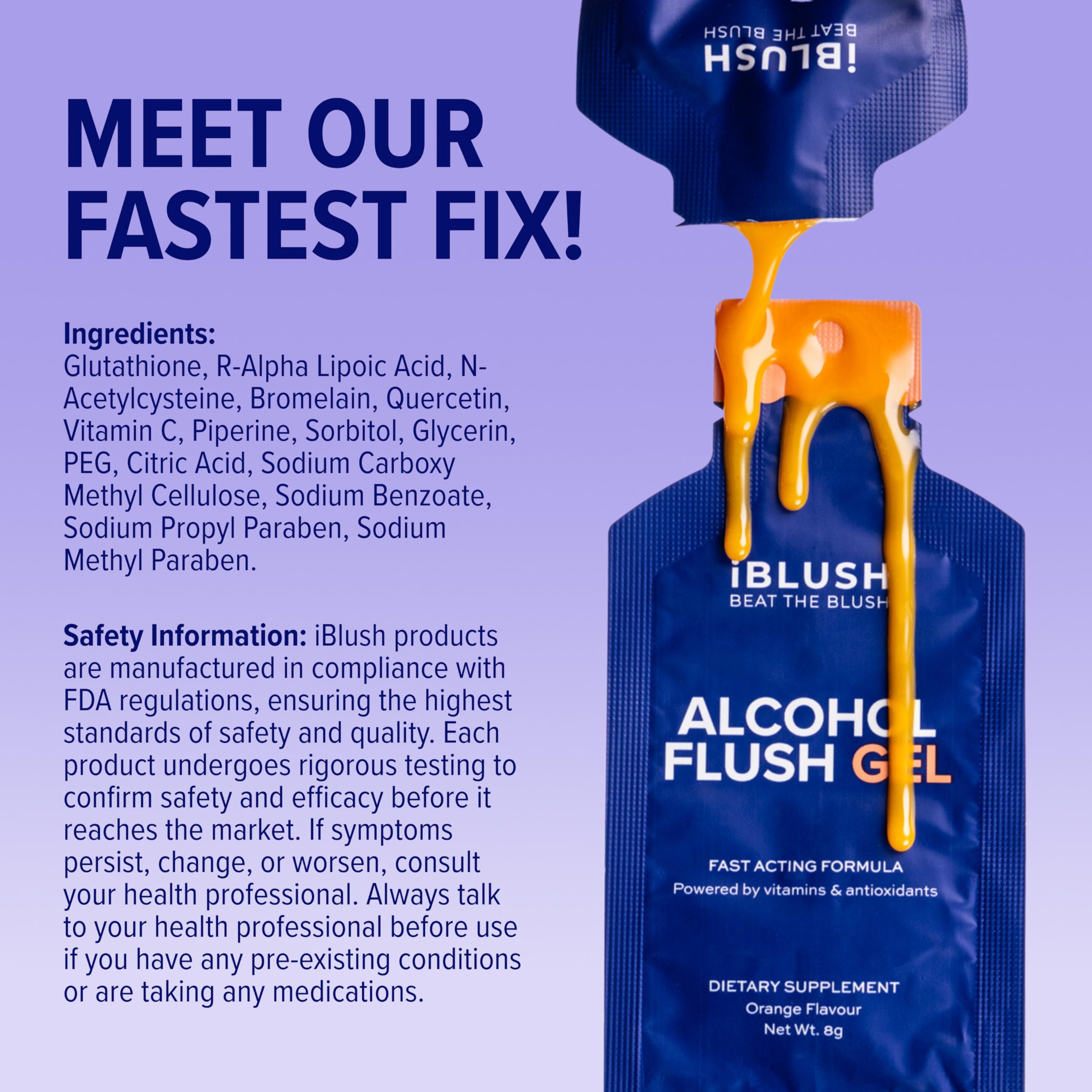 IBLUSH Asian Flush Gel pack-open shot suggests convenient daily use.