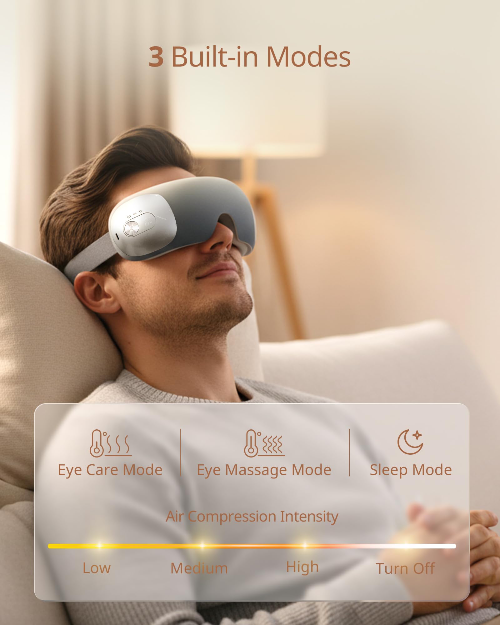 ibreo Ultra Light Eye Massager with 1050mAh battery for extended sessions