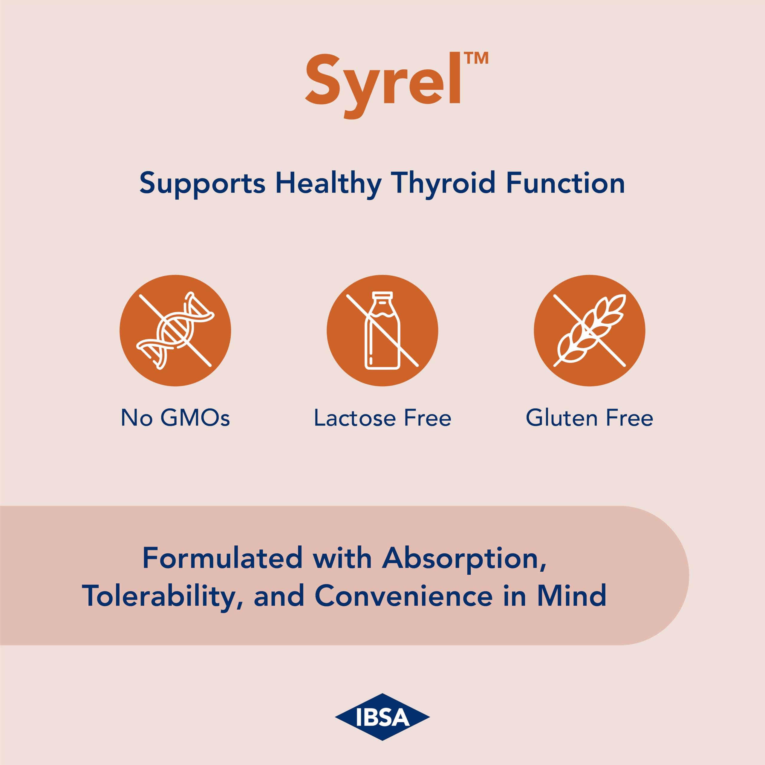 Ibsa Syrel bottle and packaging on a clean countertop for easy daily use.