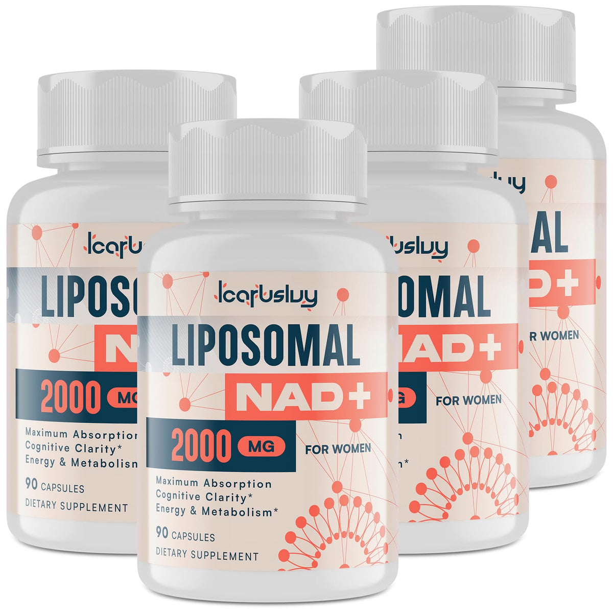 IcarusIvy 2000mg NAD for Women bottle with liposomal delivery for daily energy support