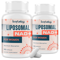 IcarusIvy NAD+ 2000mg bottle demonstrates liposomal delivery for women.