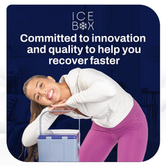 Ice Box compact portable design fits easily on the bedside or desk.