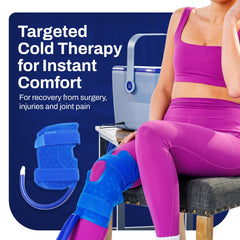 Ice Box knee ice machine front view highlights compact cooling unit.