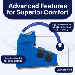 Ice Box leak-proof lid allows easy refills without spills.