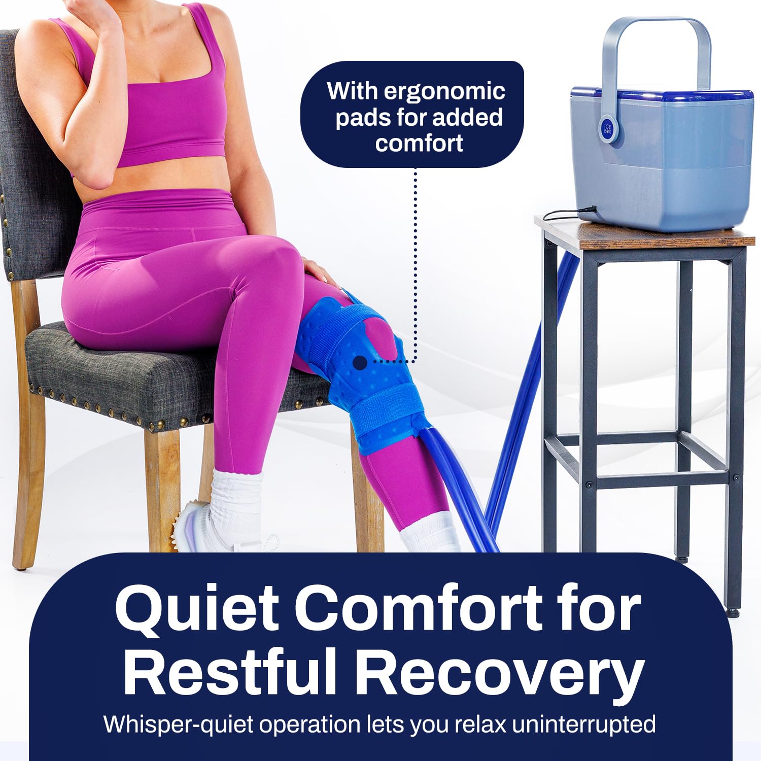 Ice Box portable cold therapy unit for home or on the go.