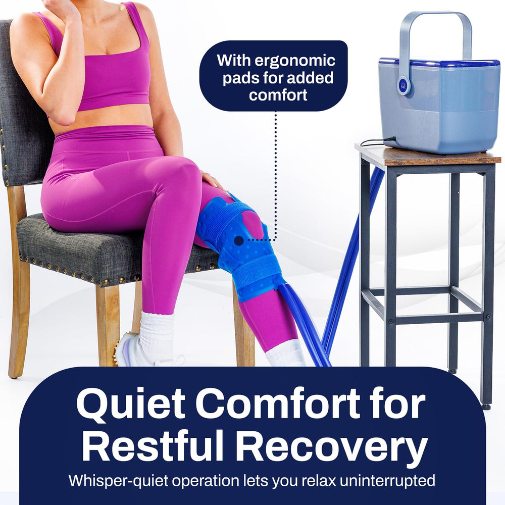 Ice Box portable cold therapy unit for home or on the go.