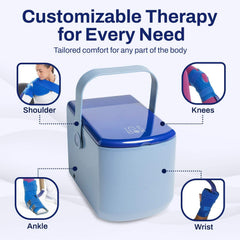 Ice Box usage scenario post-surgery highlights convenient recovery support.