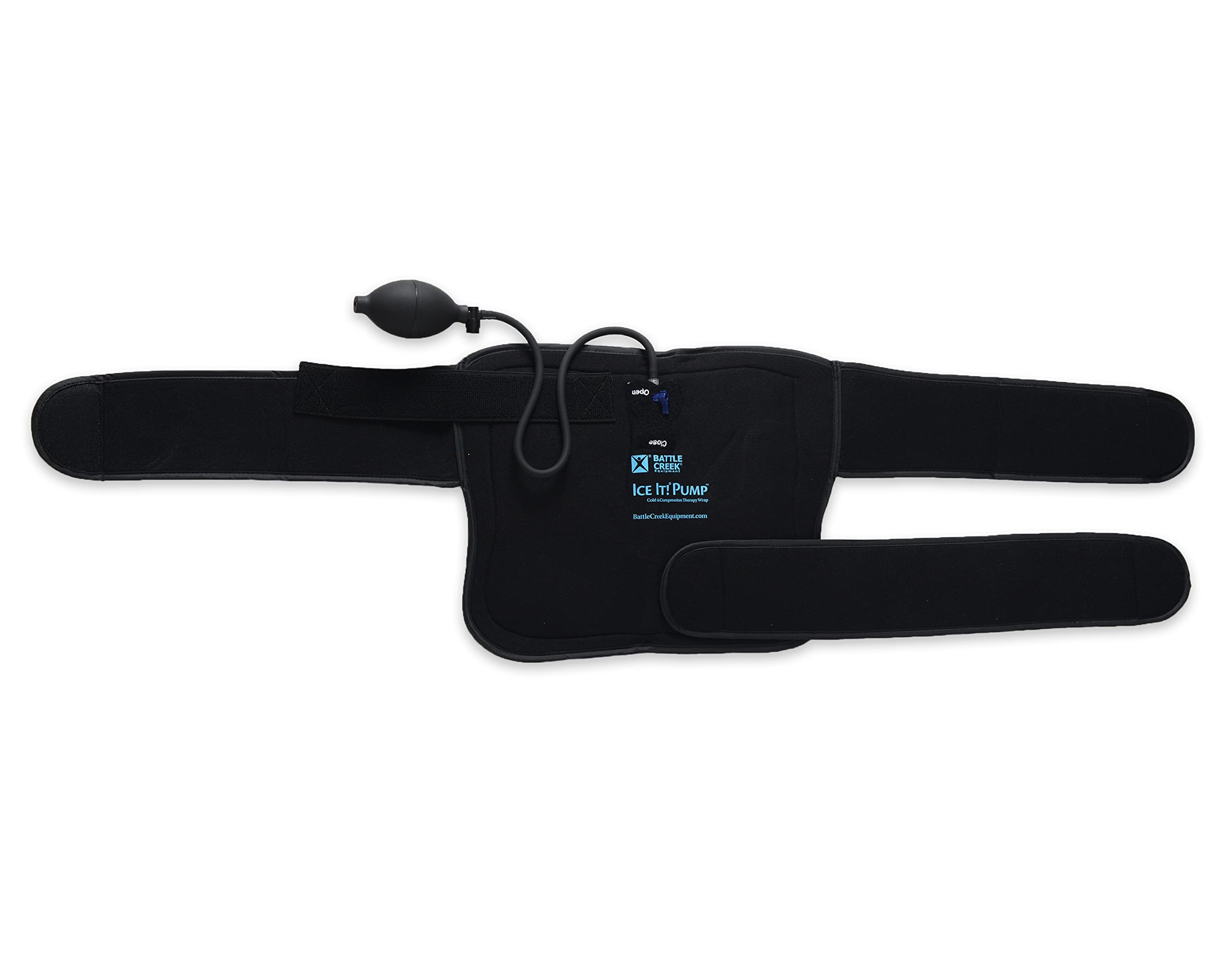 Ice It! handheld bulb pump simplifies applying cryotherapy to the hip.