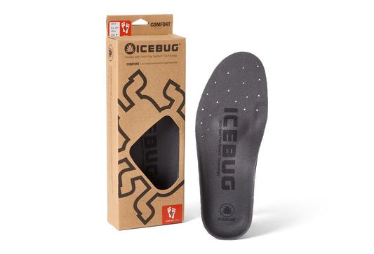 Icebug Comfort Insole with dynamic arch support provides stable steps.