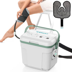 ICENURT knee system image showing targeted cold therapy relief after surgery