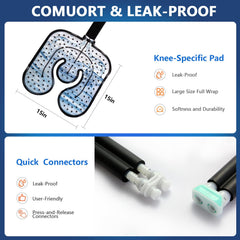 ICENURT ergonomic knee pad shown with adjustable belts for secure fit