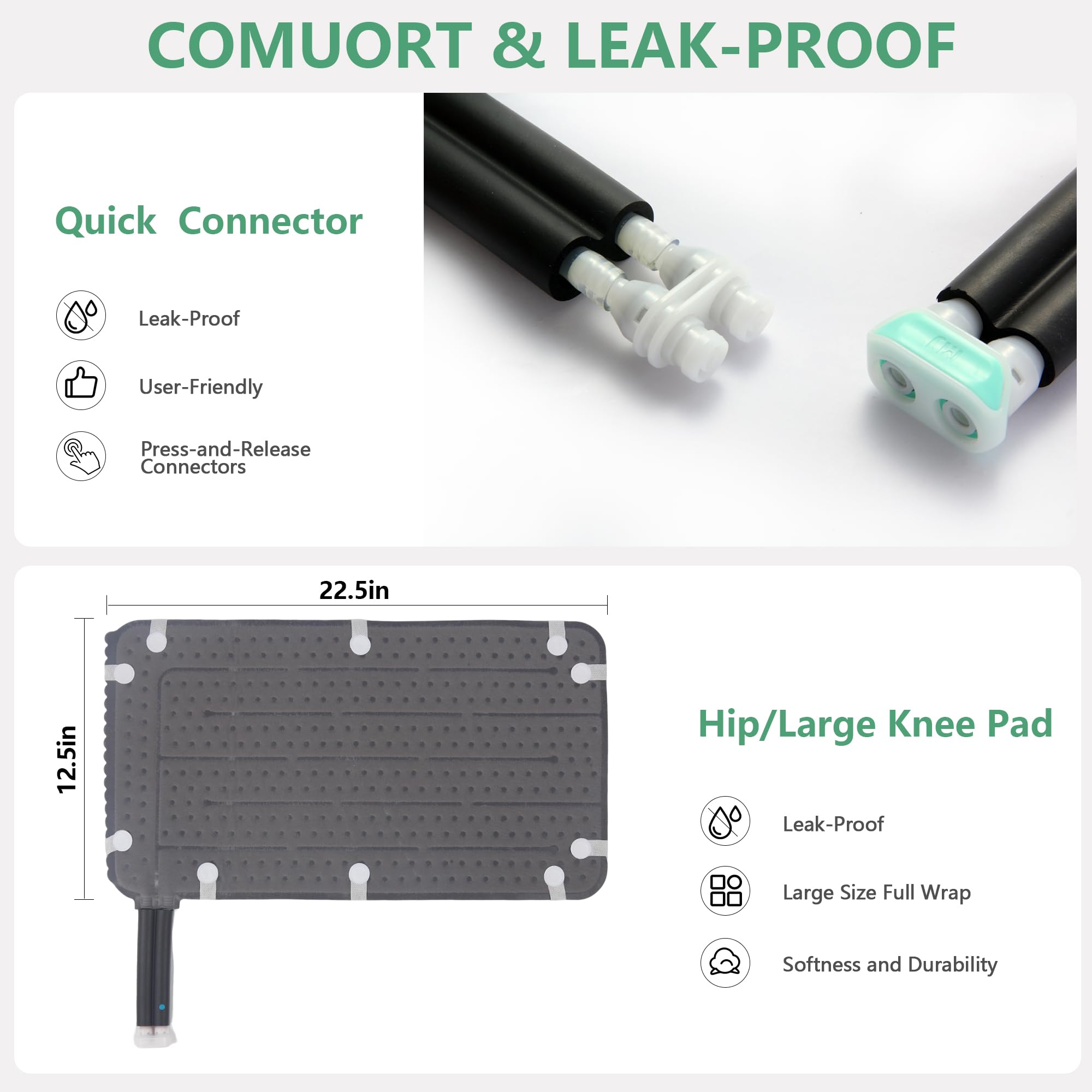 ICENURT portable cryotherapy system ready for at-home or on-the-go use.