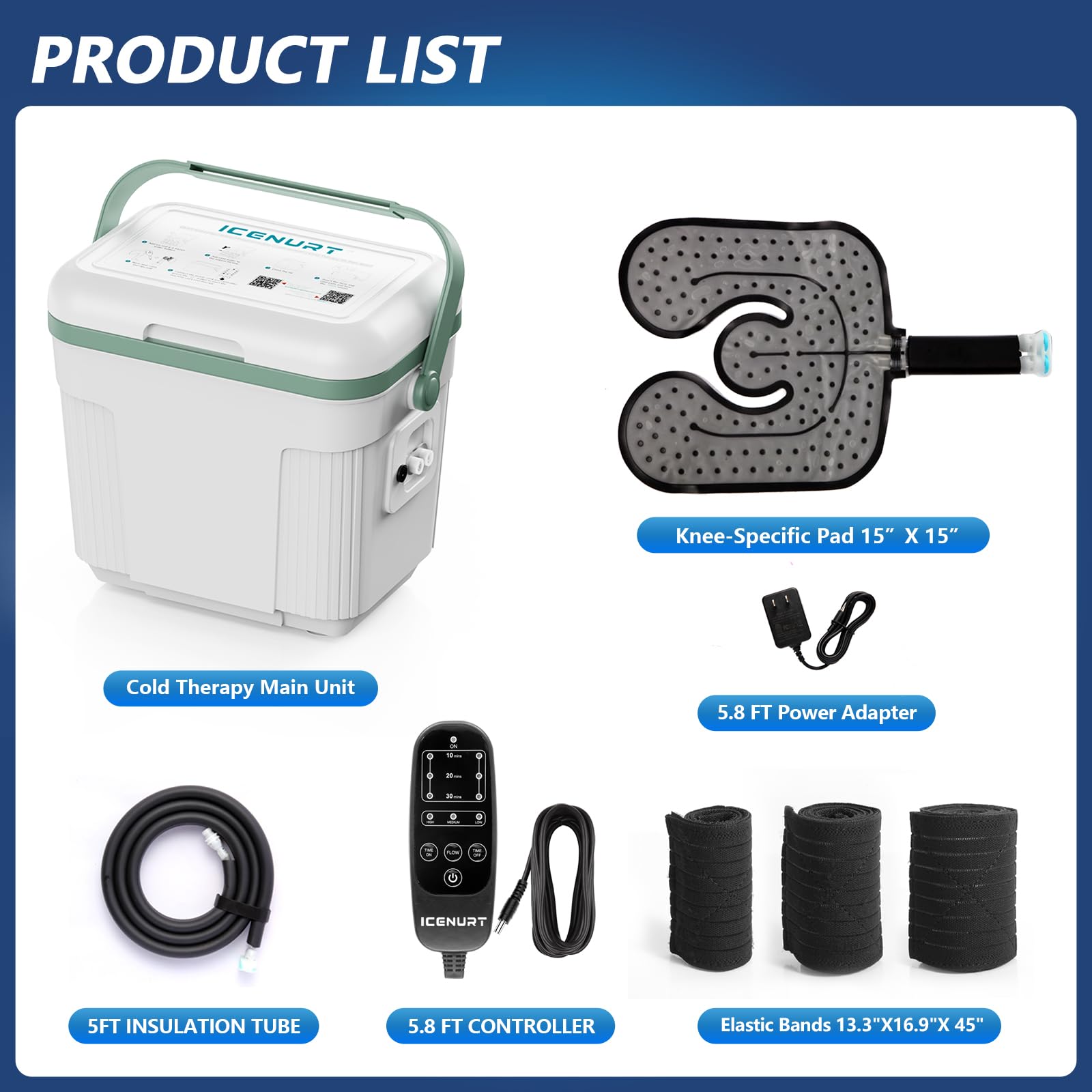 ICENURT portable setup illustrates easy at-home cryotherapy after surgery