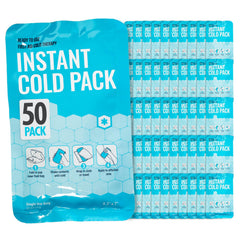 ICEWRAPS 4x7 instant cold pack bulk box of 50 ready for quick first aid cooling