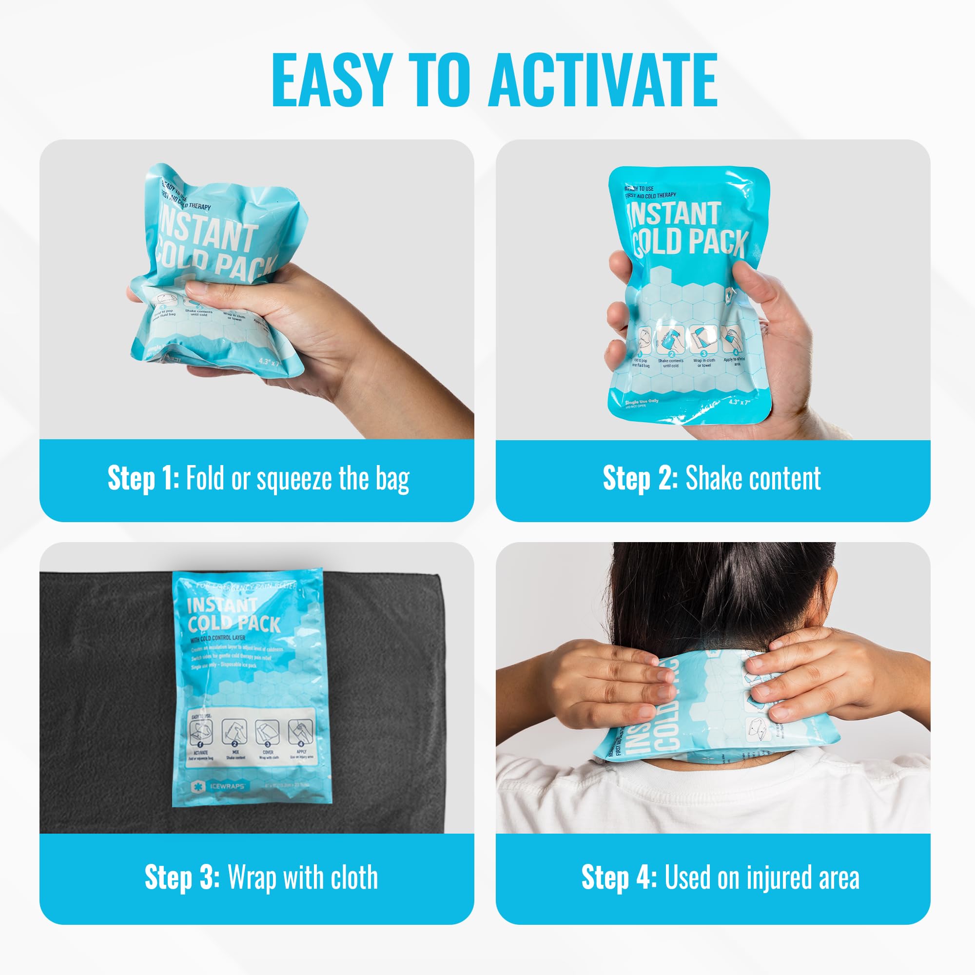 ICEWRAPS compact travel ice pack ready for pockets and bags