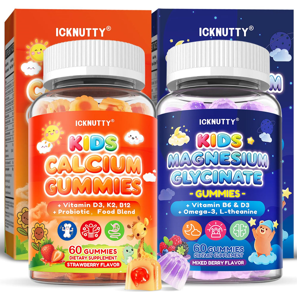 ICKNUTTY Daytime Calcium Gummy for active kids during school and play