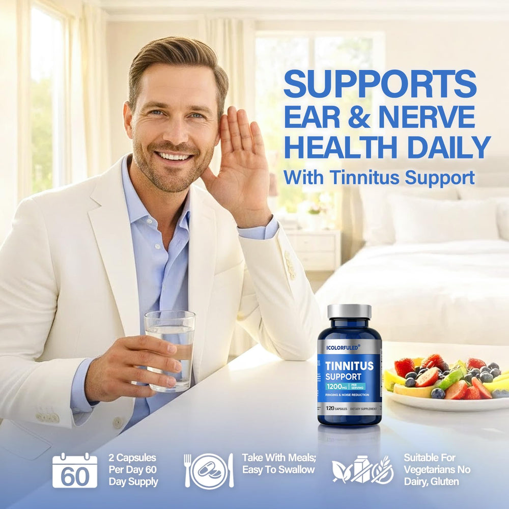 icolorfuled ingredients visual showcases vitamin blend supporting ear health awareness