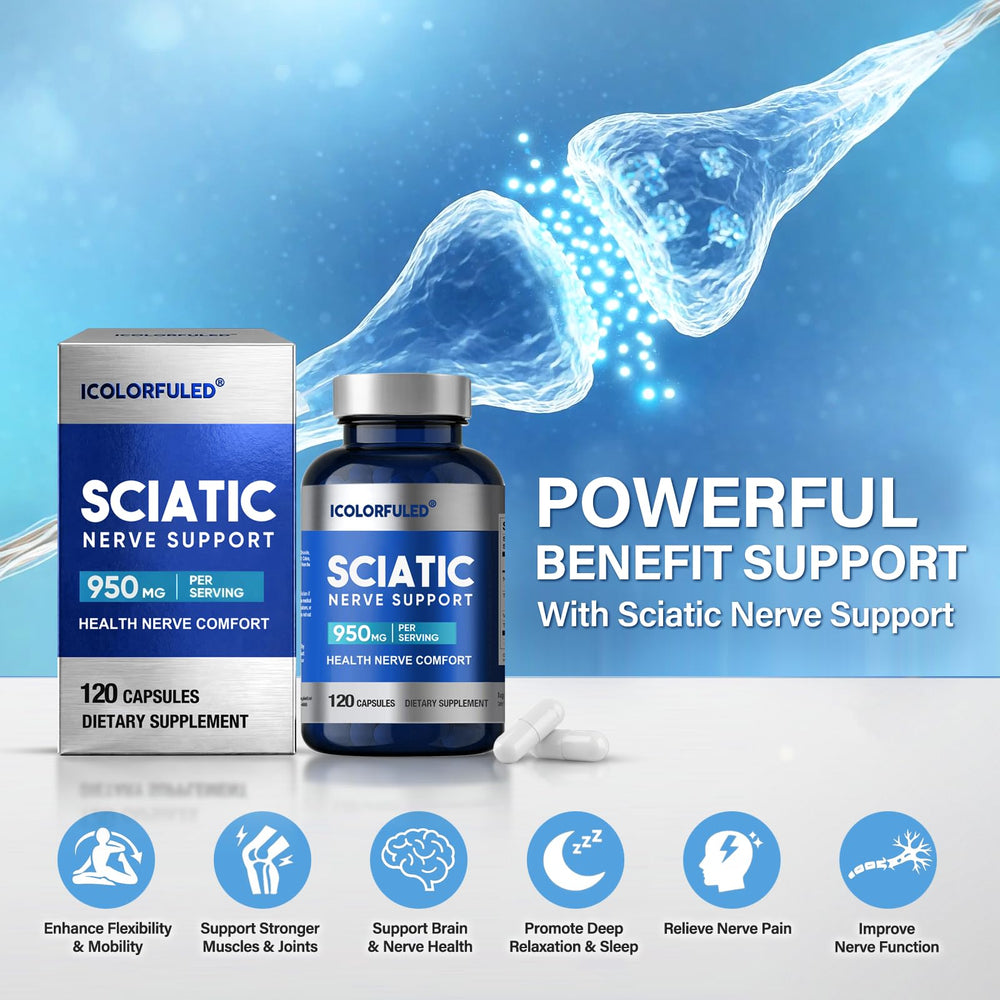 icolorfuled Sciatic Nerve Capsules two capsules daily with meals guidance.