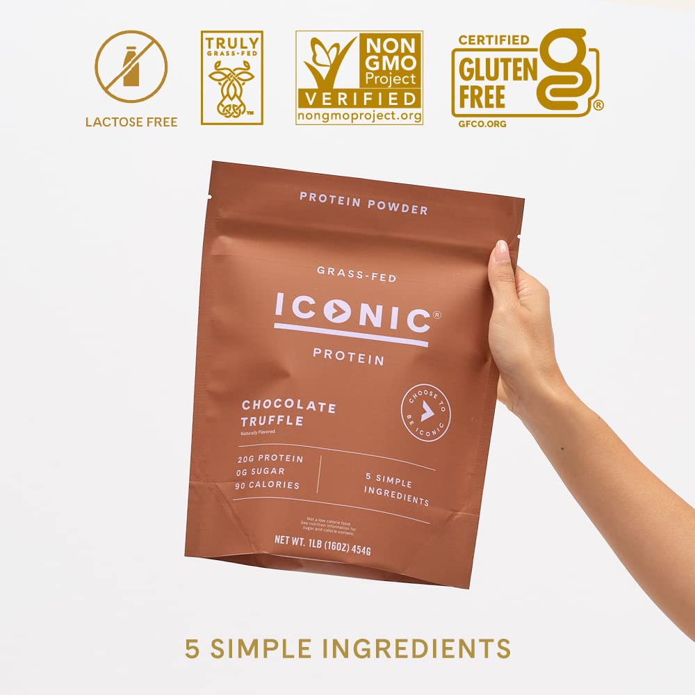 Baking with ICONIC Chocolate Truffle powder for protein-rich treats.