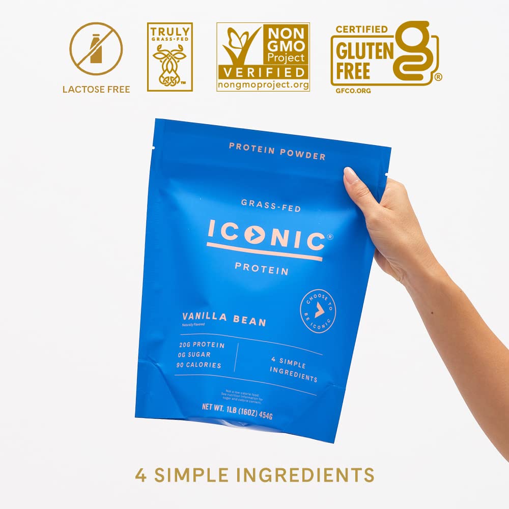 ICONIC label closeup emphasizing natural ingredients and zero sugar