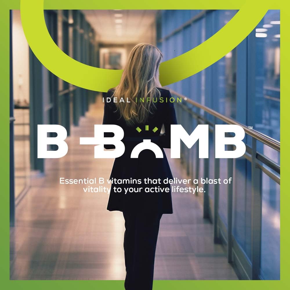 Fresh spearmint and bottle highlight the organic spearmint flavor of B-Bomb.