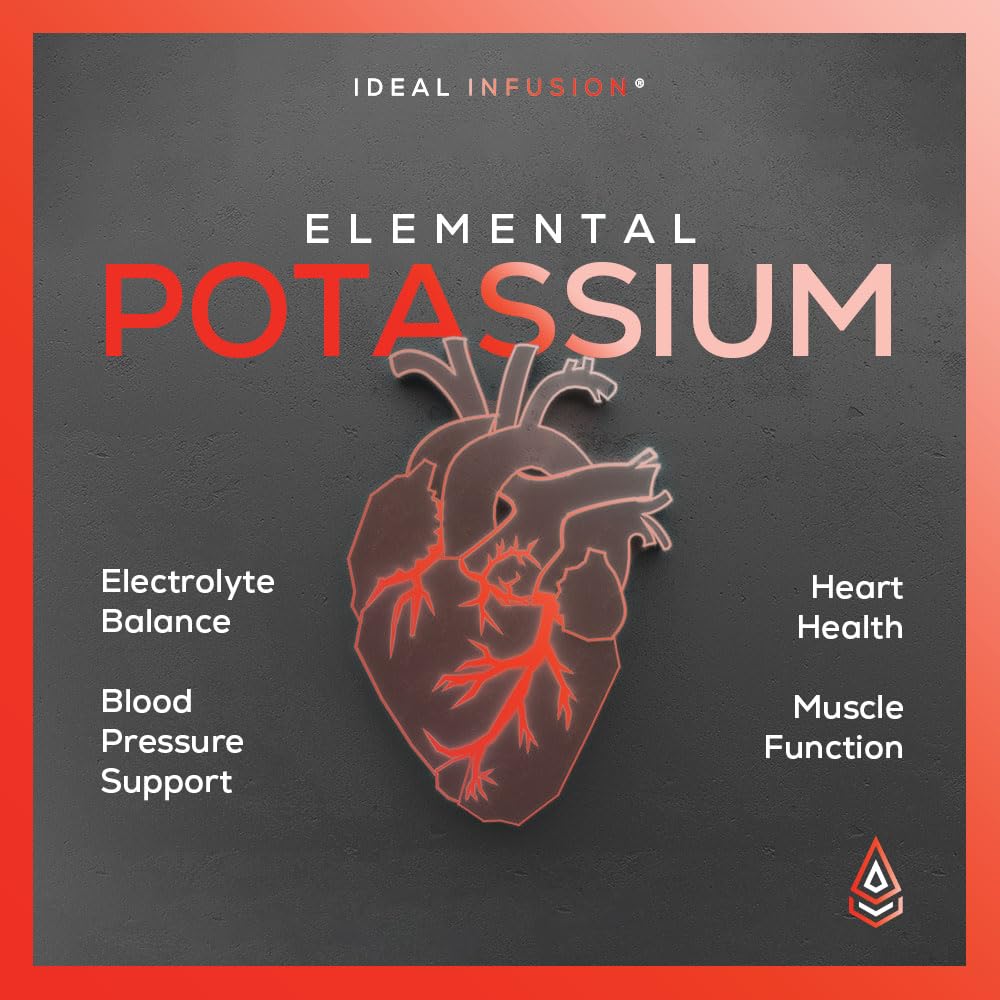 Ideal Infusion Potassium Malate label front emphasizing purity and potency.