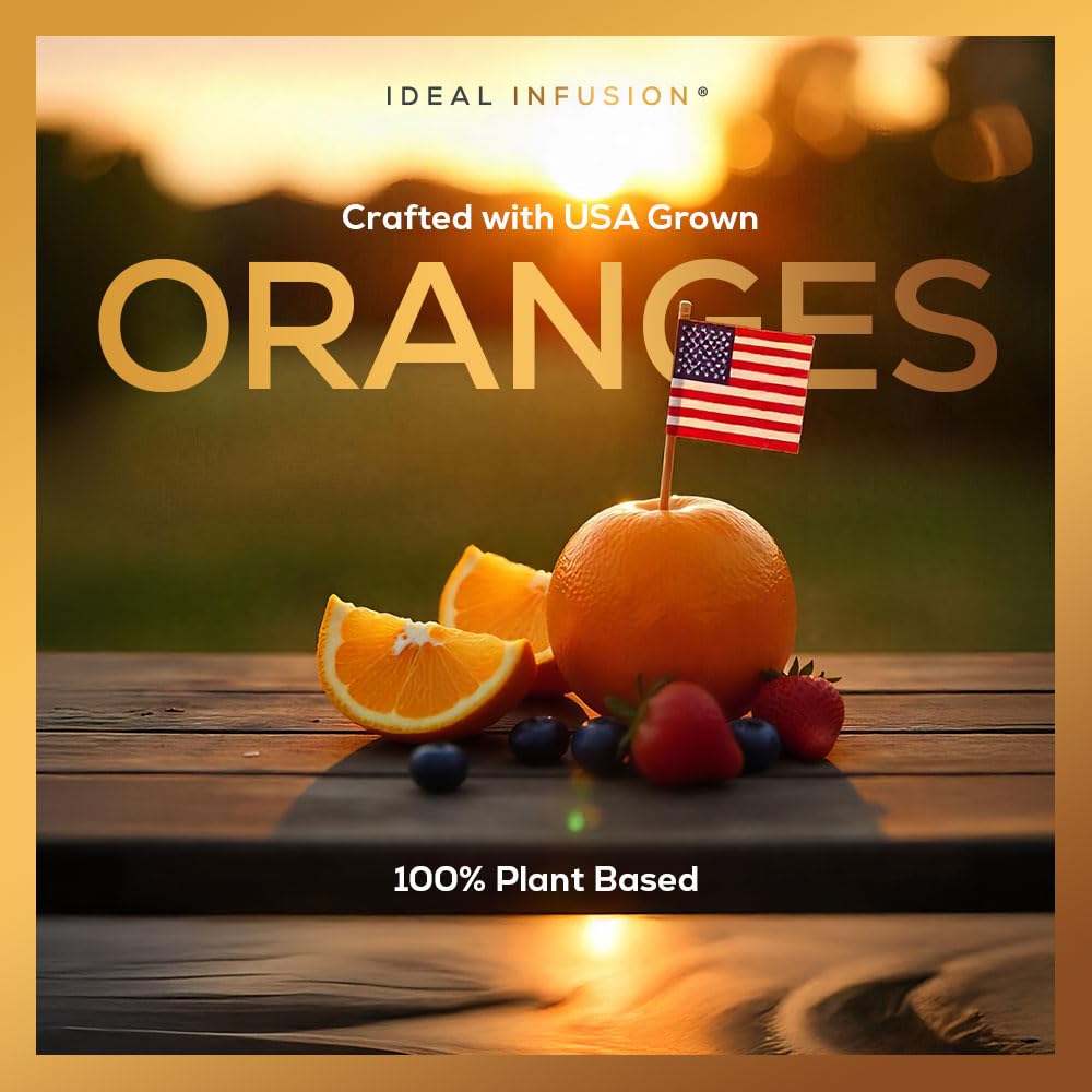 Ideal Infusion vegan non-GMO label on packaging signals clean ingredients.
