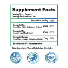 Ideal Infusion zinc bisglycinate capsules close-up suggesting gentle absorption