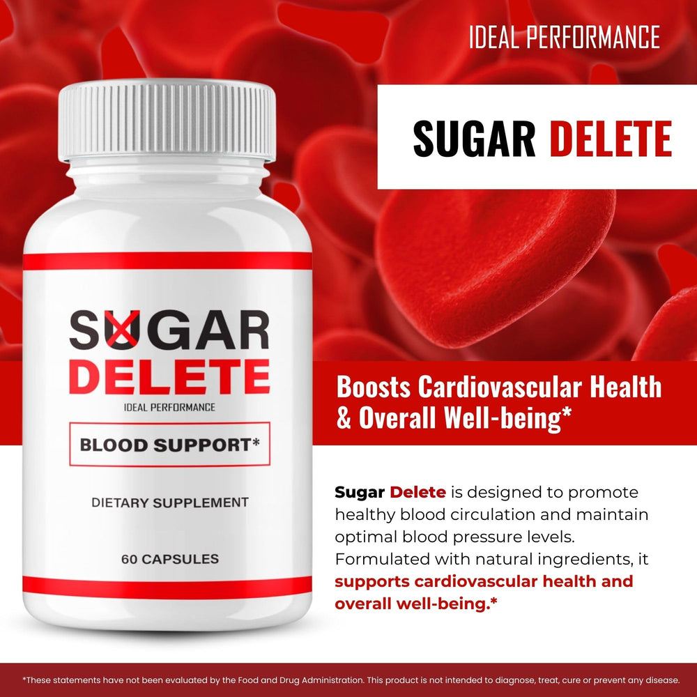 IDEAL PERFORMANCE all natural Sugar Delete pills, displayed in a 3-pack.